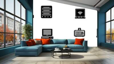 The server icon set is an illustration suited for website design, logos, apps, templates, and user interfaces. Wall mural