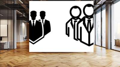 The symbol of a group of businesspeople Wall mural