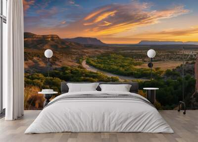 Stunning panoramic photo of the New Mexico state landscape Wall mural