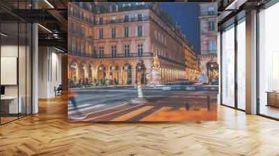 Rue de Rivoli at night, Paris, France Wall mural