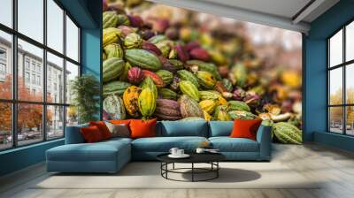 Cocoa pods Wall mural