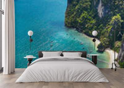 Aerial view of Koh Hong island in Krabi province, Thailand Wall mural