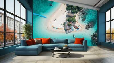 Aerial view of Koh Khai Nok in Phuket, Thailand Wall mural