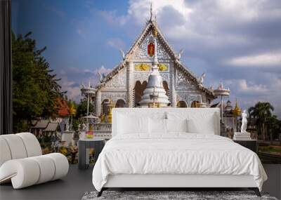 Wat Chiang Rai in Lampang, Thailand Wall mural