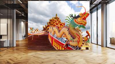 Wat Petch Suwan chinese temple in Phetchaburi, Thailand Wall mural