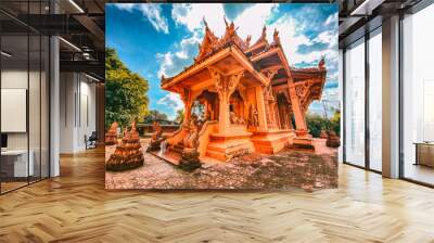 Wat Ratchathammaram in Koh Samui, Thailand, south east Asia Wall mural