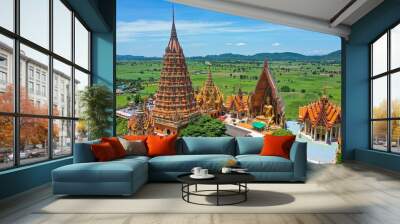 Wat Tham Khao Noi and Wat Tham Sua in Kanchanaburi, Thailand Wall mural