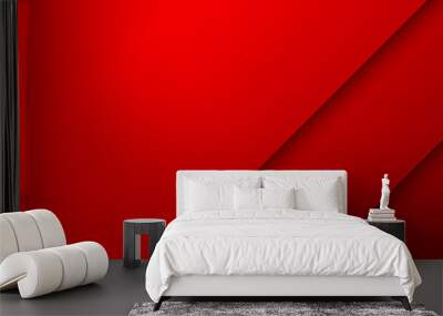 Abstract modern red gradient color geometric pattern background for graphic design decoration Wall mural