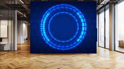 Hi tech circle digital HUD screen for modern graphic design. futuristic technology background concept Wall mural