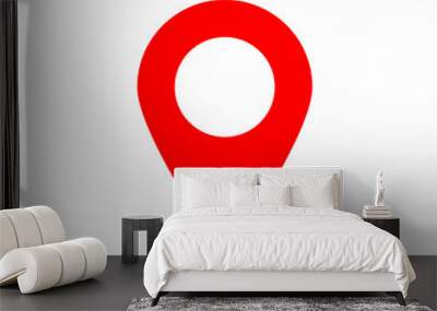 red pin point. map address location pointer symbol Wall mural