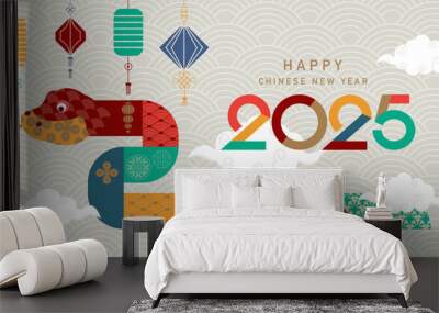 2025 Happy chinese new year background for horizontal cover Wall mural