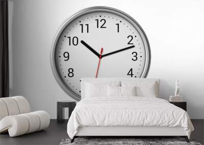 wall clock isolated on white Wall mural