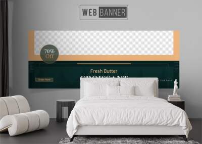 Food online concept web banner and Facebook cover Wall mural