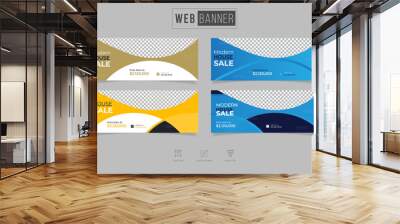 Interior design web banner template Wall mural