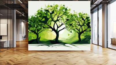 abstract svg trees Wall mural