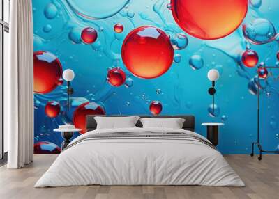 contrast red bubble Wall mural