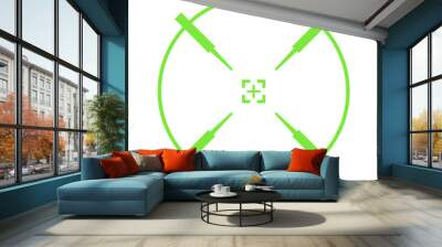 digital futuristic aim cartoon. tech military, frame interface, circle gun digital futuristic aim sign. isolated symbol vector illustration Wall mural