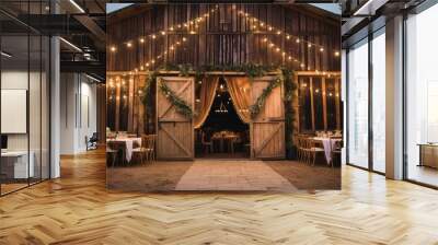 elegant barn weddings Wall mural