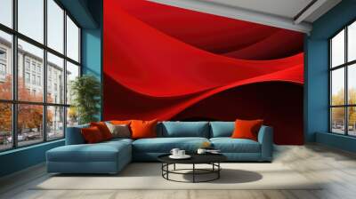 minimalist red background abstract Wall mural