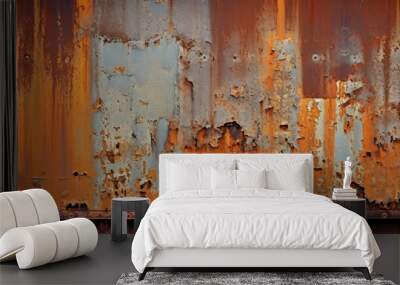 patina rusted sheet metal Wall mural