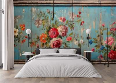 photo vintage wood panels Wall mural