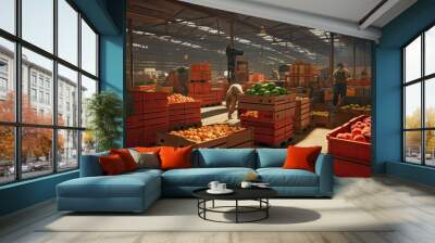 produce farm distribution Wall mural