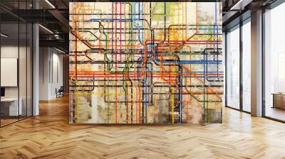 transportation nyc subway map Wall mural