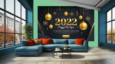 gradient new year landing page template abstract design vector illustration Wall mural