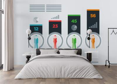 Busines People Infographics Wall mural