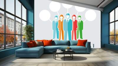 Busines People Infographics Wall mural