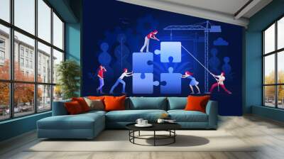 Business teamwork concept vector illustration Wall mural