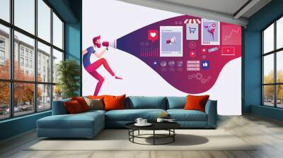 Digital marketing Wall mural