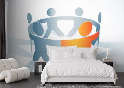 People chain Wall mural