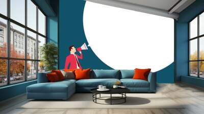 Red suit businessman Wall mural