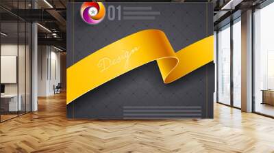 Ribbon cover design template Wall mural