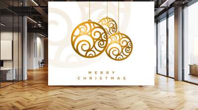 Vector Christmas greeting card design Wall mural