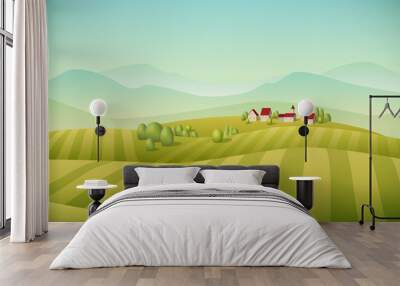 village landscape Wall mural