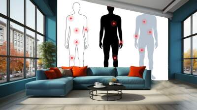 Pain in human body Wall mural