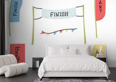 start and finish banner Wall mural