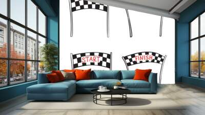 start and finish banner Wall mural