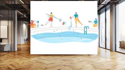 Swimming pool maintenance Wall mural