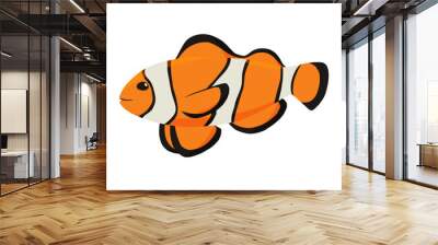 clownfish of sea animal illustration Wall mural