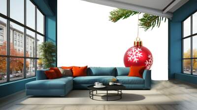 christmas ornament hanging Wall mural