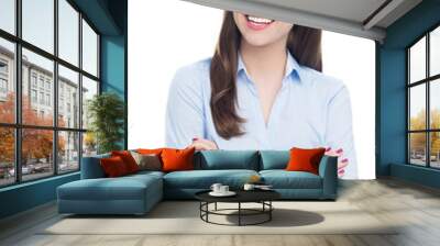 Young businesswoman smiling Wall mural