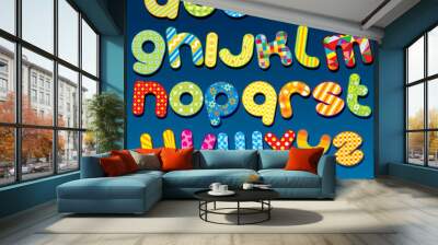 funny cartoon font Wall mural