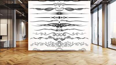 ornamental rule lines. decorative design elements Wall mural