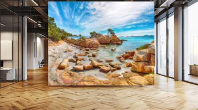 Astonishing view of Capriccioli beach in Wall mural