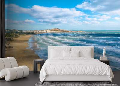 Attractive view on Vieste and Pizzomunno beach Wall mural