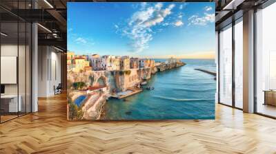 Vieste - beautiful coastal town on the rocks in Puglia Wall mural