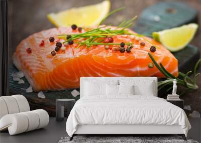 Fresh salmon Wall mural